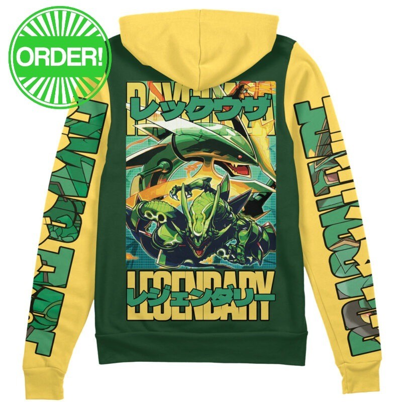 Pokemon Rayquaza Streetwear Zip Hoodie