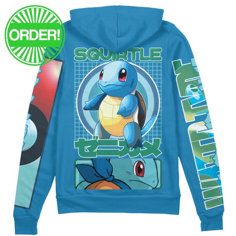 Pokemon Squirtle Streetwear Zip Hoodie