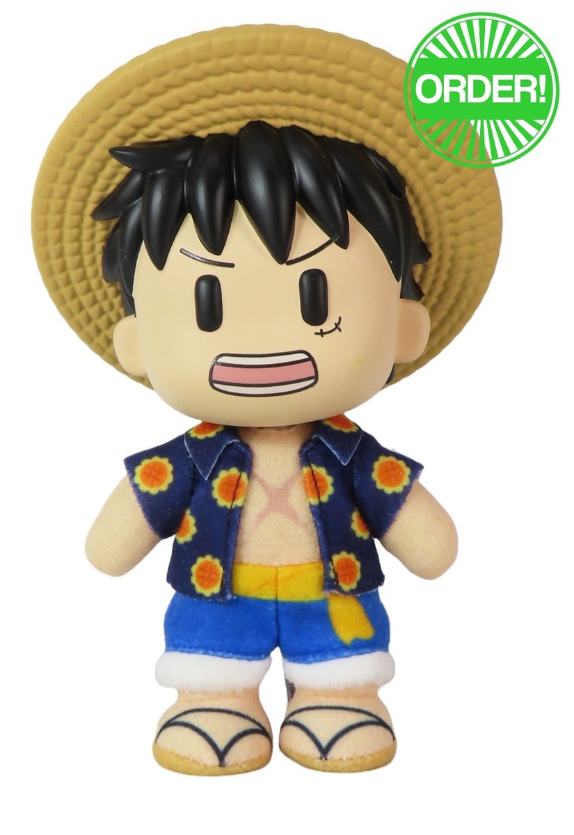 One Piece - Monkey D. Luffy Dressrosa FigureKey Plush 4.5''H