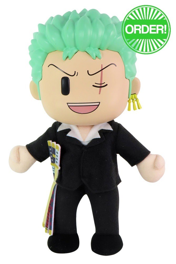 One Piece - Roronoa Zoro Dressrosa FigureKey Plush 8''H