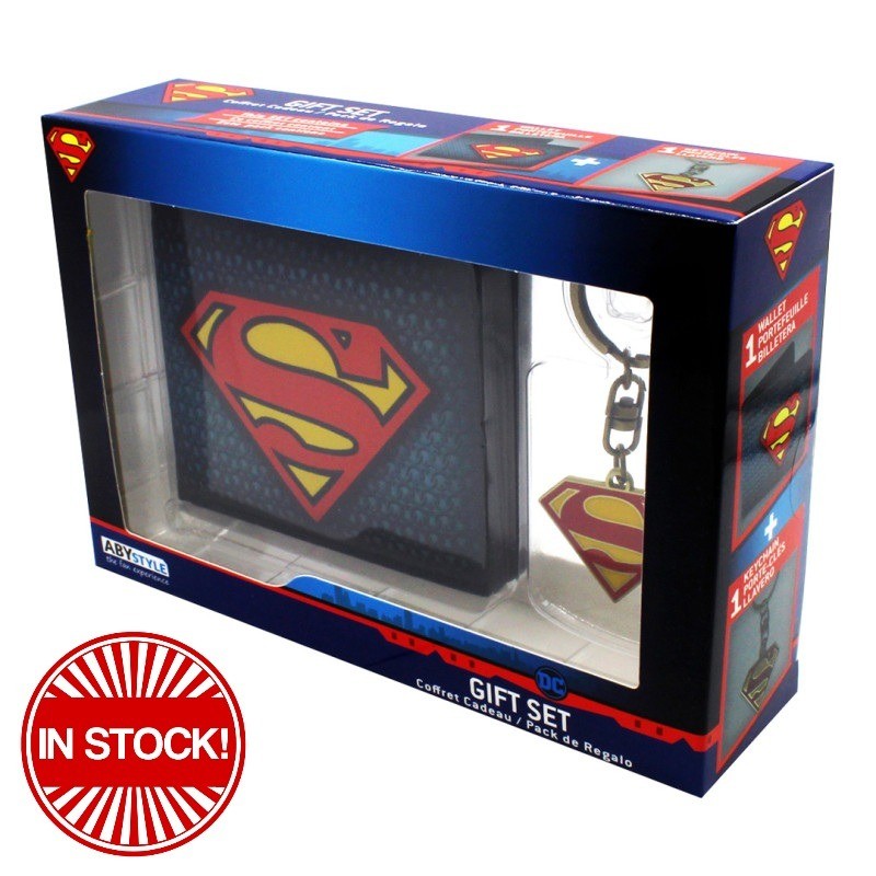 DC Comics - Superman Wallet and Keychain Gift Set
