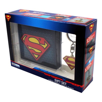 DC Comics - Superman Wallet and Keychain Gift Set
