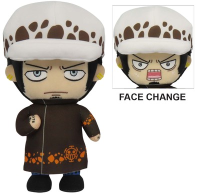 One Piece - Trafalgar D. Water Law Change Face Plush 8''H