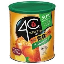 4C reduce sugar lemonade iced tea mix 36.9 oz