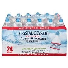 Crystal geyser alpine spring water sport cap 24 pack