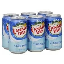 Canada dry club soda can 6 pack 12 oz