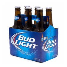 Budweiser light 6 pack 12 oz