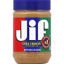 Jif crunchy peanut butter 18 oz