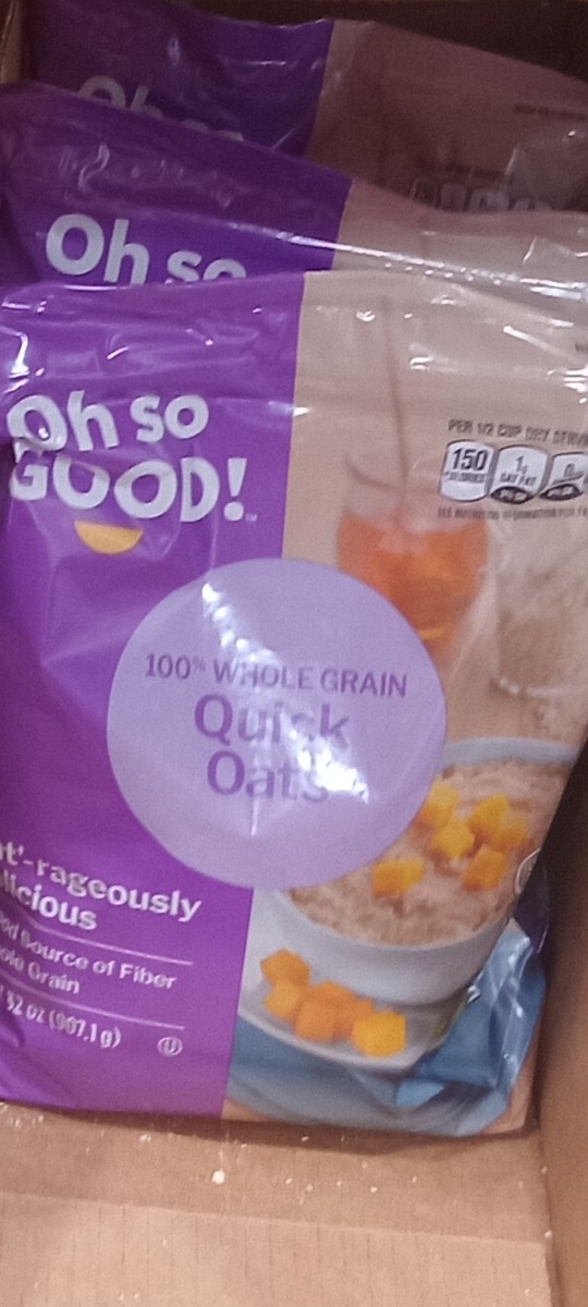 Oh so good quick cooking oats 32 oz