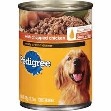 Pedigree chopped chicken can 12 oz
