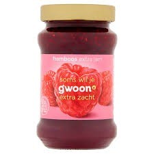 G'woon aardbei extra jam 450 gr