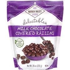 Hayden valley milk chocolate raisi 26 oz