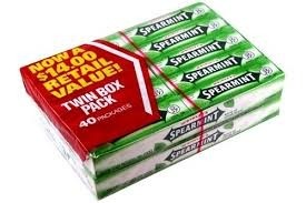 Wrigley spearmint gum 40 count
