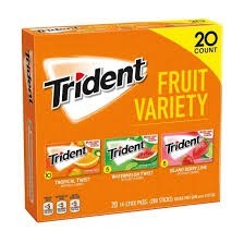 Trident fruit variety 20 pack .938oz