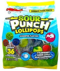 Sour punch lollipops 36 count