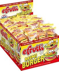 E frutti gummi mini  burger 60 pack