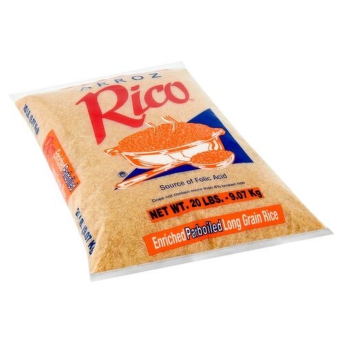 Rico rice parboiled long rice 20 lb