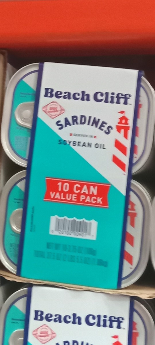 Bumble bee beach cliff sardines in oil 10 pack 3.75oz