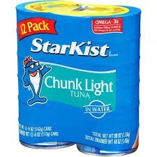 Starkist chunk light in water tuna 12 pack 5 oz
