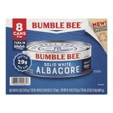 Bumble bee solid white tuna 8 pack 50oz