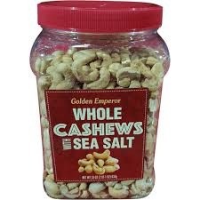 Golden emperor unsalted cashews 33 oz