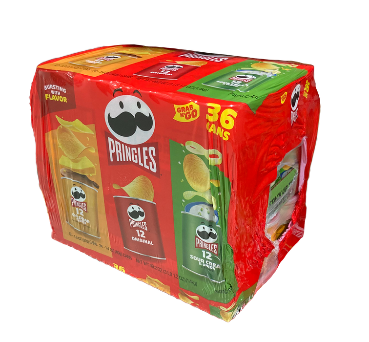 Pringles grab and go variety 36 count can