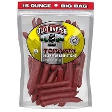 Old trapper  teriyaki  deli style beef stick 15  oz