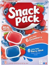 Snack pack dry bl strawberry 12 pack 25 oz