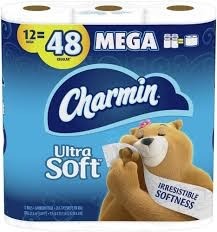 Charmin ultra soft toilet paper 12 mega