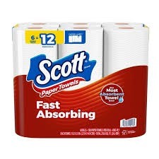 Double rolls Scott paper towel 6dbl roll