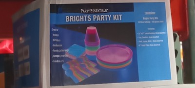 Brights party kit party essentials 192 pack