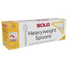 Solo white plastic spoon 500 count