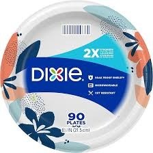 Dixie heavy duty paper plates 90 count