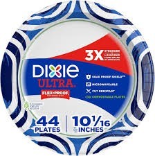 Dixie heavy duty paper plates 44 count