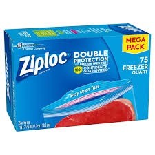 Ziploc freezer bag mega pack 75 count