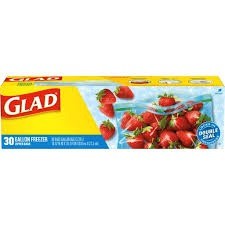 Glad zipper freezer gallon storage bag 30 count