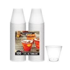 Party essentials clear tumblers 100 count 9 oz
