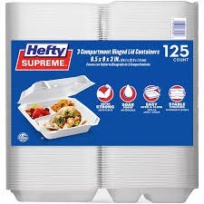 Hefty foam container 125 count