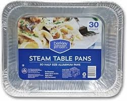 Berkley jensen steam table pan half size 30 count
