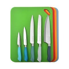 14 PIECE cutlery set with cutting board