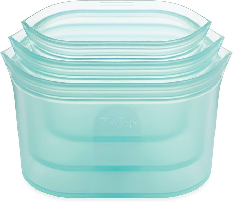 Zip top three bag set teal 3 pack