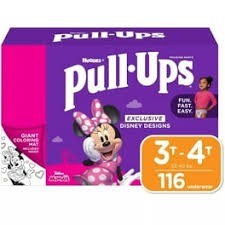 4t 5t  Huggies pull up girl  3t 4t 116 count