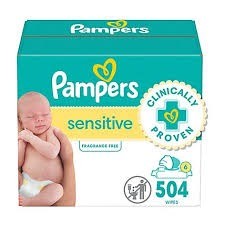 Pampers baby wipes sensitive 504 count