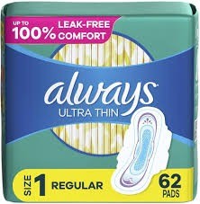 Always pad regular ultra thin 162 count