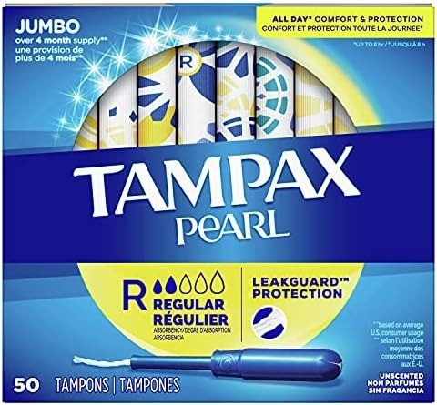 Tampax pearl super absorbency tam 50 count