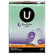 Kotex overnight maxi pad 30 count