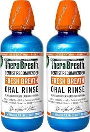 Therabreath icy mint rinse 2 pack