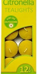 Citronella tealights 12 count.