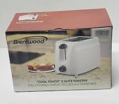 Brentwood cool touch toaster 2 slice slotted