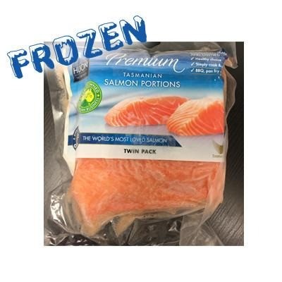 Frozen salmon sinless portion